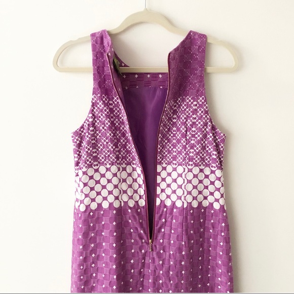 4/$20 🌴 Taylor | Purple &White Cotton Shift Dress - Picture 5 of 12